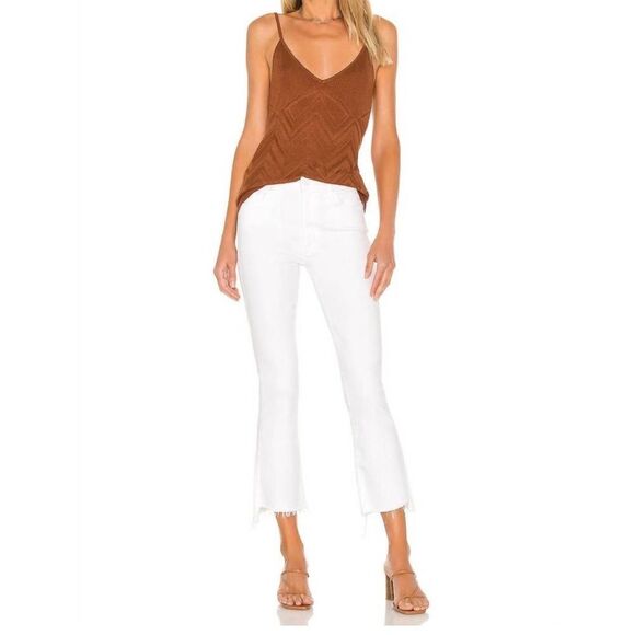 MOTHER Jeans Hustler Ankle Fray White Fairest of Them All- Size 32 - Picture 1 of 10